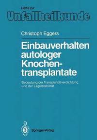 bokomslag Einbauverhalten autologer Knochentransplantate