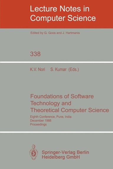 bokomslag Foundations of Software Technology and Theoretical Computer Science