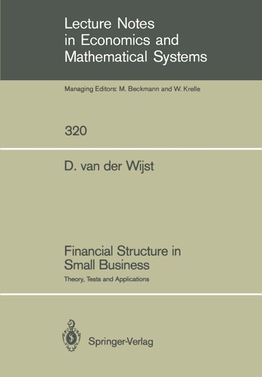 Dominicus van der Wijst - Financial Structure in Small Business, Häftad