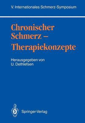 bokomslag Chronischer Schmerz - Therapiekonzepte
