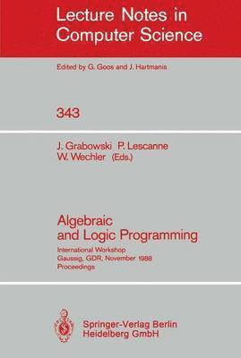 bokomslag Algebraic and Logic Programming