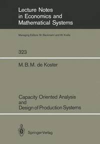 bokomslag Capacity Oriented Analysis and Design of Production Systems