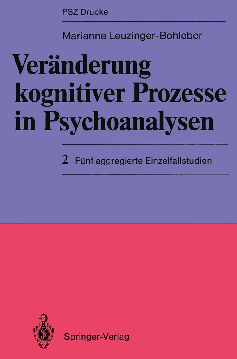 Marianne Leuzinger-Bohleber - Veränderung kognitiver Prozesse in Psychoanalysen, Häftad