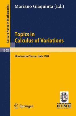 Topics in Calculus of Variations 1