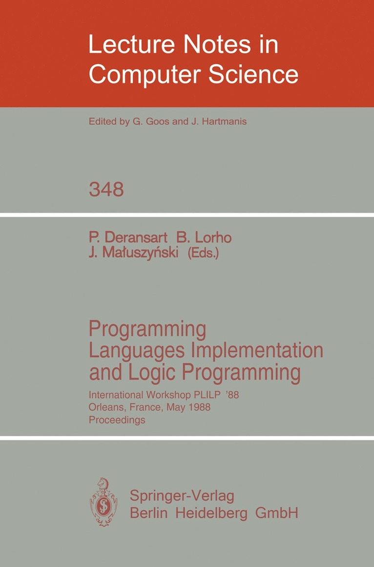 Programming Languages Implementation and Logic Programming 1