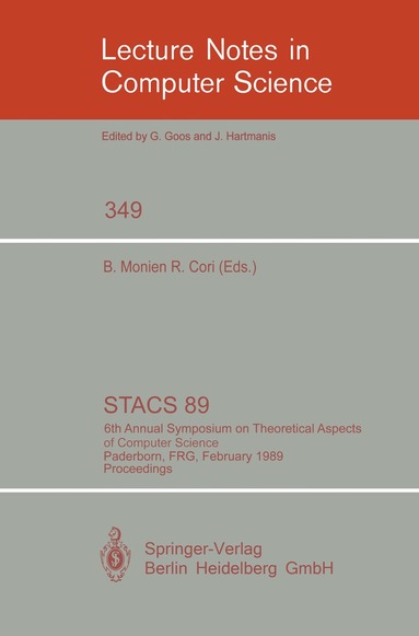 Burkhard Monien, Robert Cori - STACS 89, Häftad