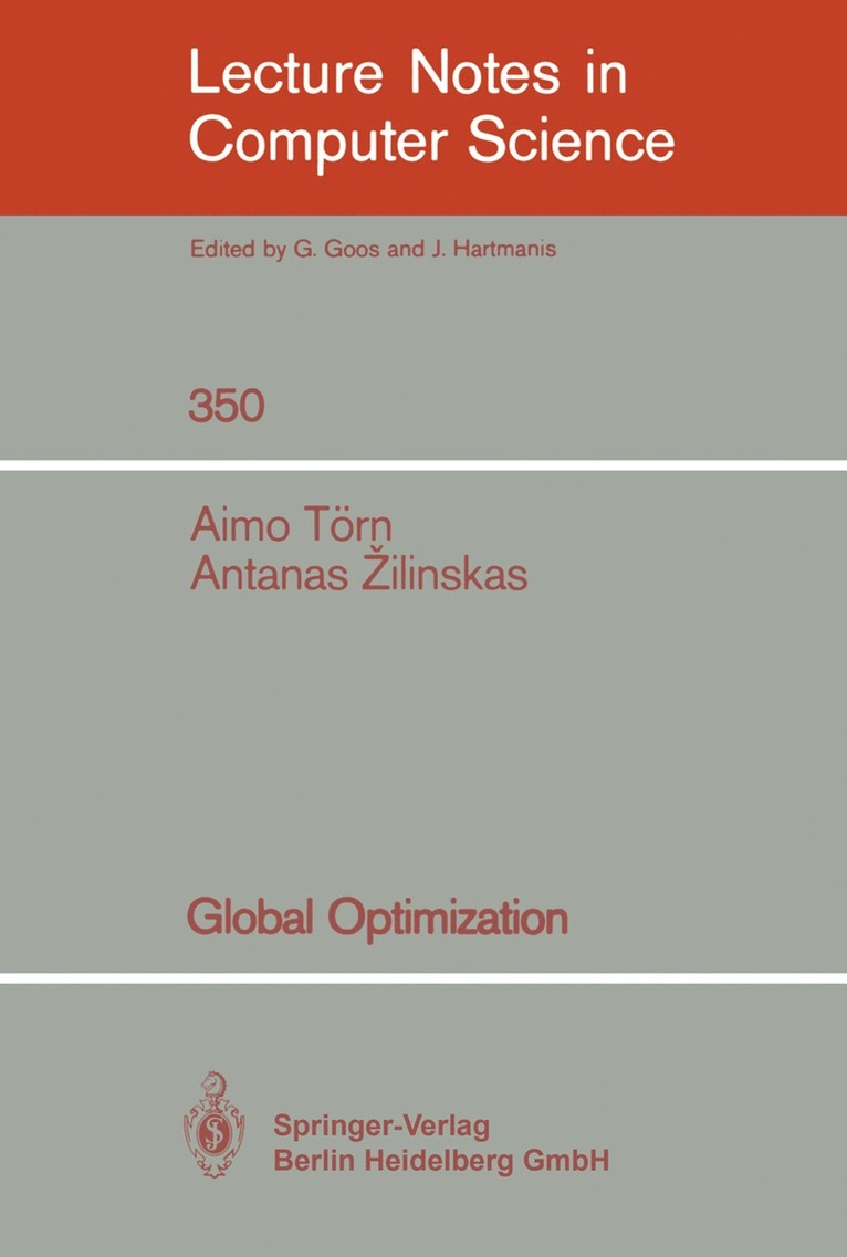 Aimo Törn, Antanas Zilinskas - Global Optimization, Häftad