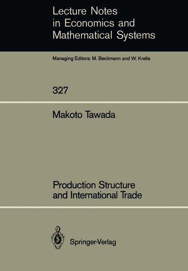 Makoto Tawada - Production Structure and International Trade, Häftad