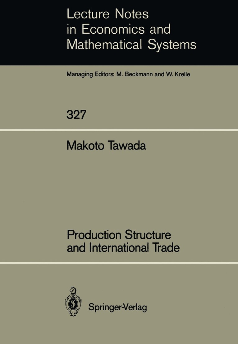 Makoto Tawada - Production Structure and International Trade, Häftad
