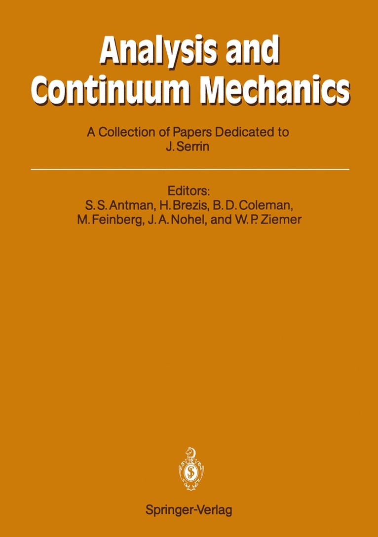 Analysis and Continuum Mechanics 1