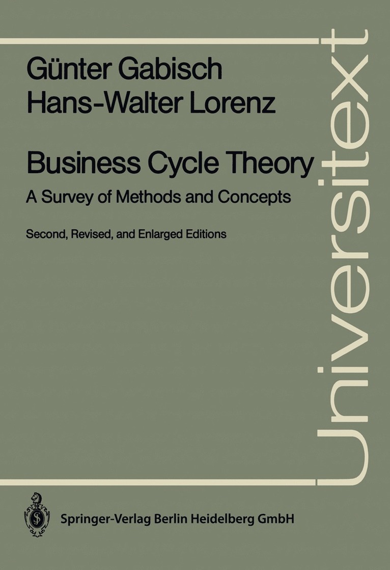 Günter Gabisch, Hans-Walter Lorenz - Business Cycle Theory, Häftad