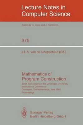 bokomslag Mathematics of Program Construction