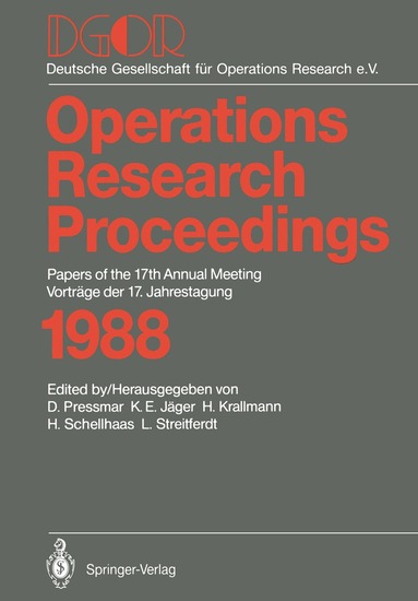 Dieter Pressmar, Kurt E. Jäger, Hermann Krallmann, Helmut Schellhaas, Lothar Streitferdt - DGOR, Häftad