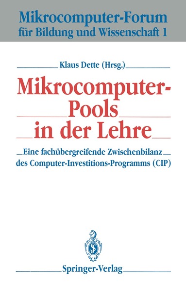 Klaus Dette - Mikrocomputer-Pools in der Lehre, Häftad