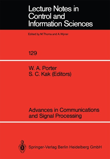 William A. Porter, Subhash C. Kak - Advances in Communications and Signal Processing, Häftad