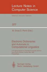 bokomslag Electronic Dictionaries and Automata in Computational Linguistics