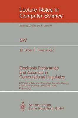 bokomslag Electronic Dictionaries and Automata in Computational Linguistics