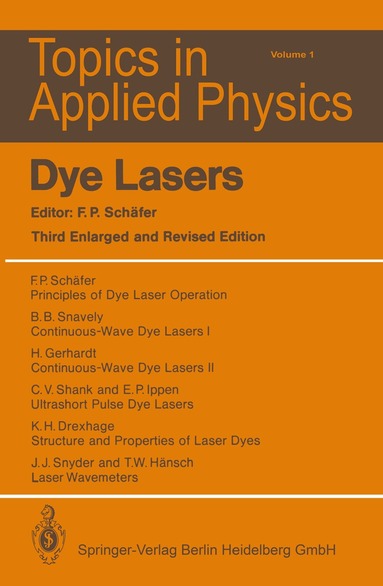 Fritz P. Schäfer - Dye Lasers, Häftad
