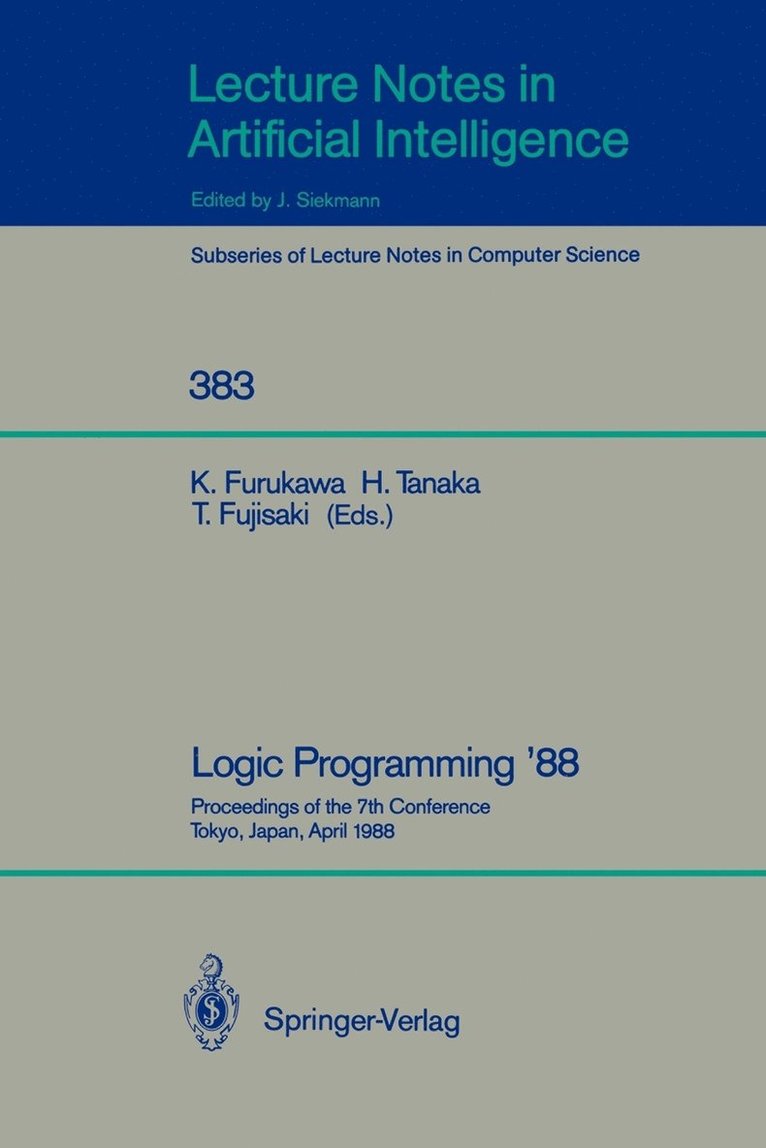 Logic Programming '88 1