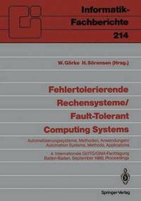 bokomslag Fehlertolerierende Rechensysteme / Fault-tolerant Computing Systems