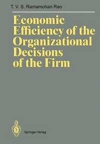 bokomslag Economic Efficiency of the Organizational Decisions of the Firm