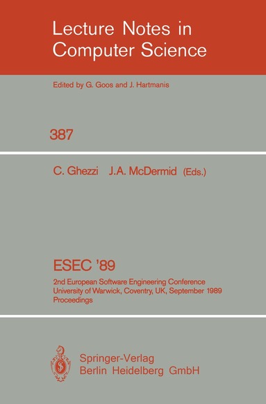 Carlo Ghezzi, John A. McDermid - ESEC '89, Häftad