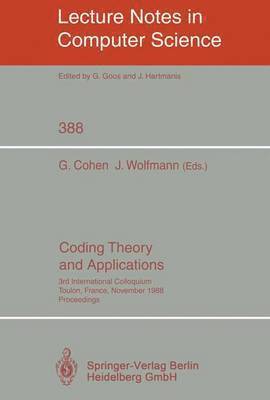 Coding Theory and Applications 1