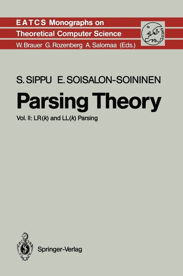 Seppo Sippu, Eljas Soisalon-Soininen - Parsing Theory, Inbunden