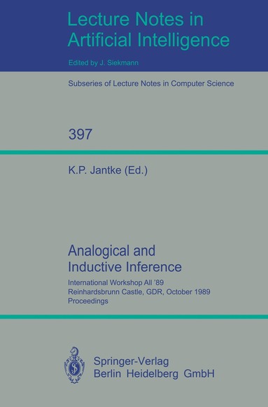 Klaus P. Jantke - Analogical and Inductive Inference, Häftad