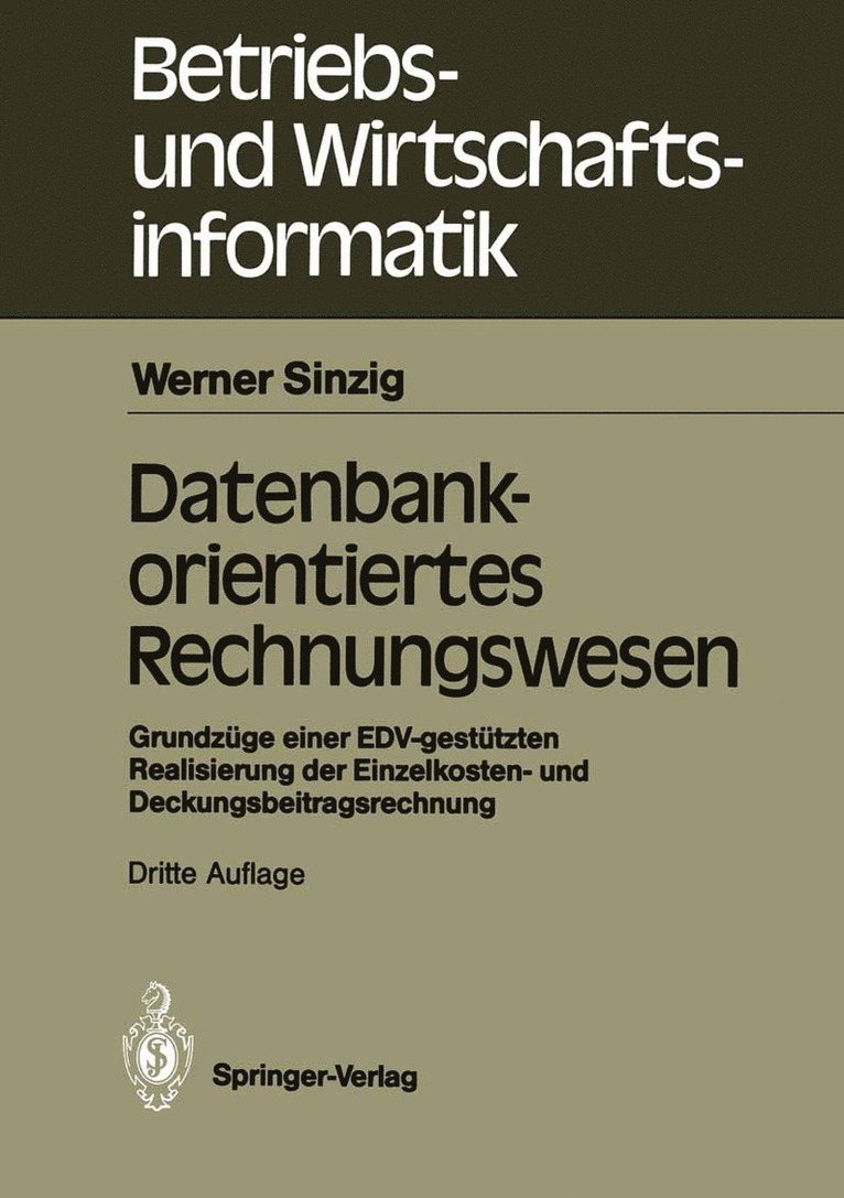 Werner Sinzig - Datenbankorientiertes Rechnungswesen, Häftad