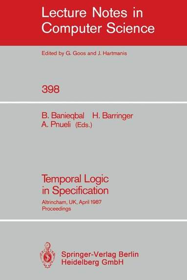 Behnam Banieqbal, Howard Barringer, Amir Pnueli - Temporal Logic in Specification, Häftad