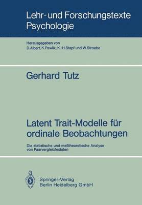 Latent Trait-Modelle für ordinale Beobachtungen