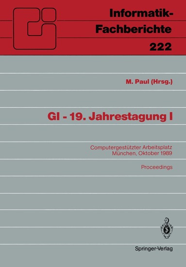 M. Paul, M. Paul - GI — 19. Jahrestagung I, Häftad