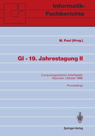 M. Paul, M. Paul - GI — 19. Jahrestagung II, Häftad