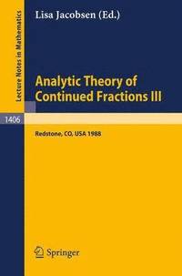 bokomslag Analytic Theory of Continued Fractions III