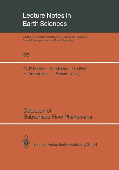 Georg-Paul Merkler, Heinz Militzer, Heinz Hötzl, Heinrich Armbruster, Josef Brauns - Detection of Subsurface Flow Phenomena, Häftad