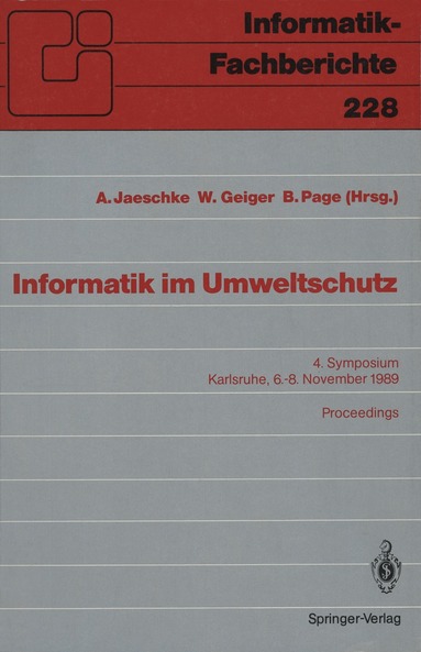 Andreas Jaeschke, Werner Geiger, Bernd Page - Informatik im Umweltschutz, Häftad