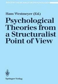 bokomslag Psychological Theories from a Structuralist Point of View