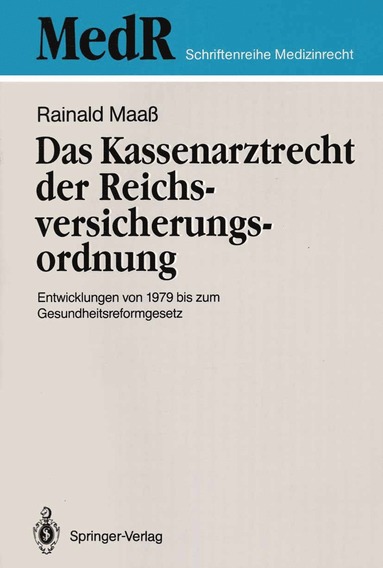 bokomslag Das Kassenarztrecht der Reichsversicherungsordnung