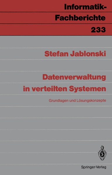 bokomslag Datenverwaltung in verteilten Systemen