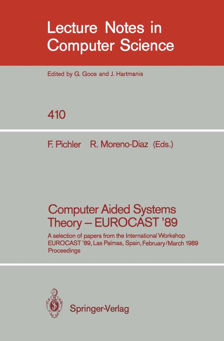 Franz Pichler, Roberto Moreno-Diaz - Computer Aided Systems Theory - EUROCAST '89, Häftad