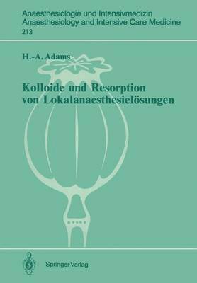 bokomslag Kolloide und Resorption von Lokalanaesthesielsungen