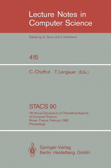 Christian Choffrut, Thomas Lengauer - STACS 90, Häftad