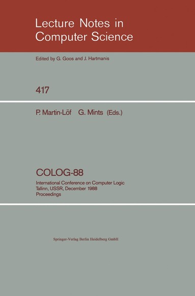 Per Martin-Löf, Grigori Mints - COLOG-88, Häftad