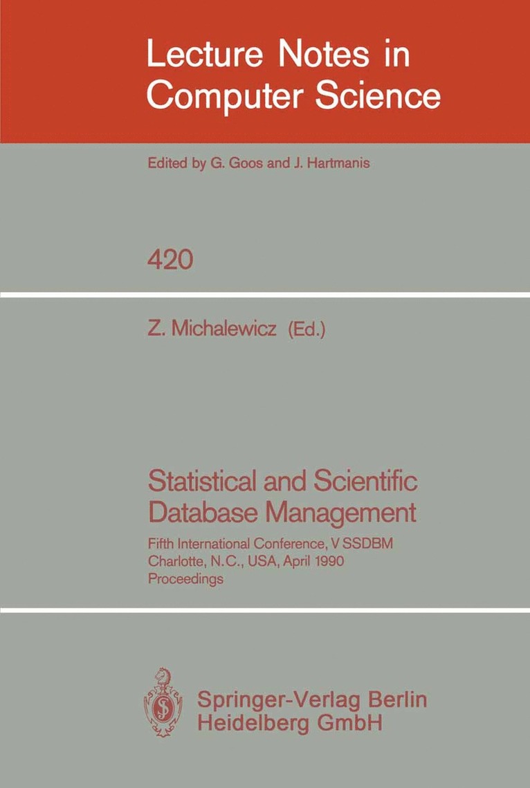 Statistical and Scientific Database Management 1