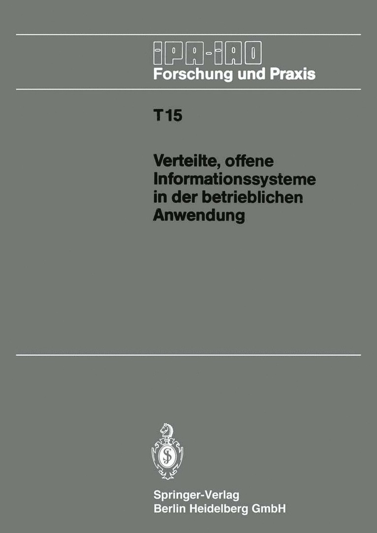 Hans-Jörg Bullinger - Verteilte, offene Informationssysteme in der betrieblichen Anwendung, Häftad