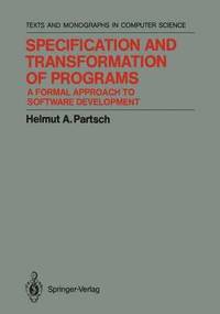 bokomslag Specification and Transformation of Programs