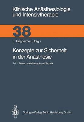 bokomslag Konzepte zur Sicherheit in der Ansthesie