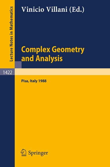 Vinicio Villani - Complex Geometry and Analysis, Häftad