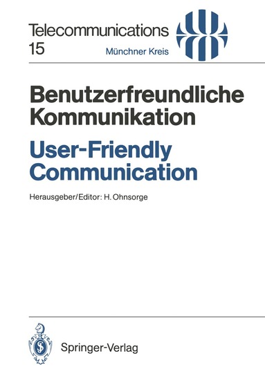 bokomslag Benutzerfreundliche Kommunikation / User-Friendly Communication